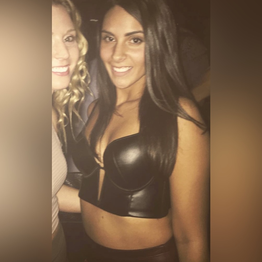 Bebe Leather Crop Top
